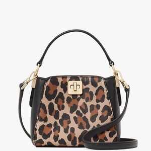 Phoebe Small Spotted Leopard Top Handle Satchel